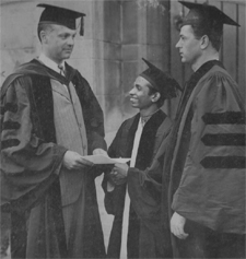 Dr. Mahanambrata Brahmachari during convocation at Chicago University